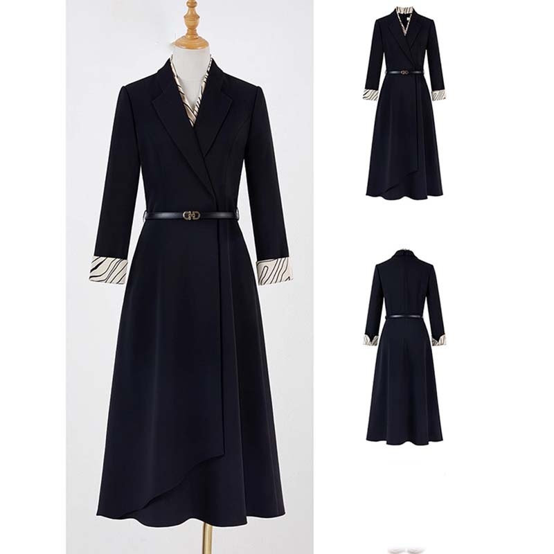 A vonalú hosszú ruha, magas derék, cipzár, poliészter ≥95%