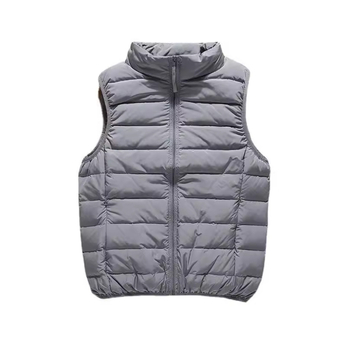 Sievietēm plāna dūnu veste ar augstu apkakli un rāvējslēdzēju, pildījums: pīļu dūnas, slaids siluets, garums 50–65 cm.