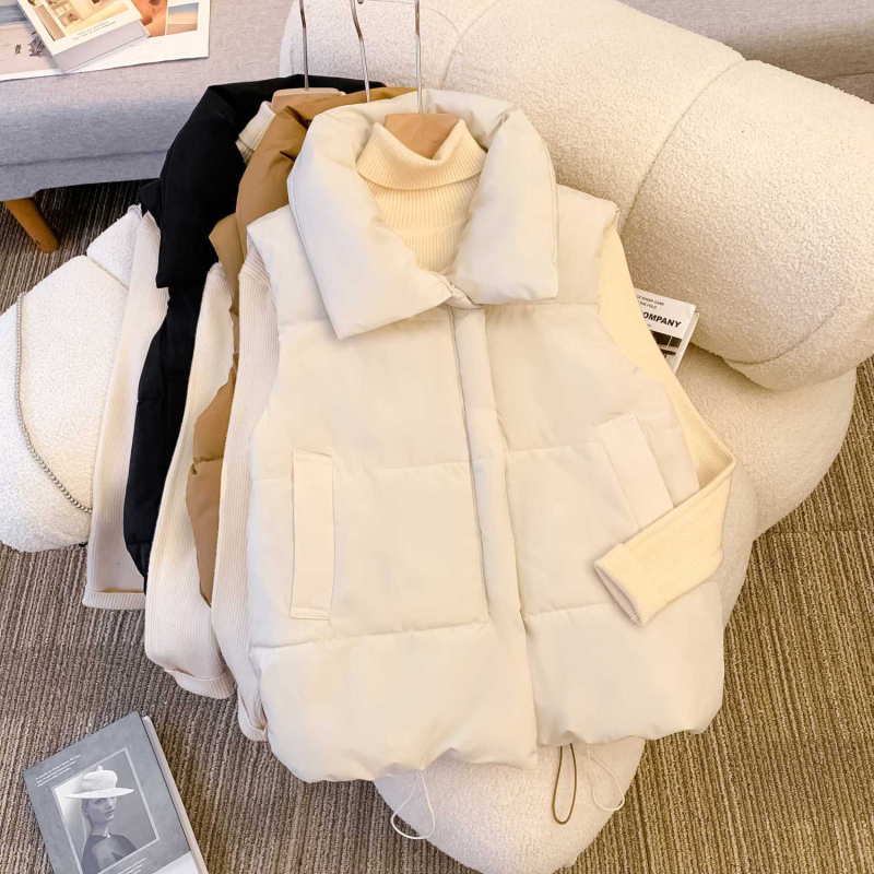 Női Chenille mellény polo gallérral, tavasz 2025, spandex keverék anyag