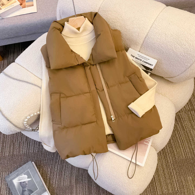 Női Chenille mellény polo gallérral, tavasz 2025, spandex keverék anyag