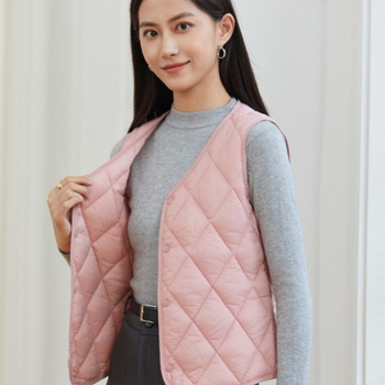 NŐI MELLÉNY – Klaszikus stílus, V-nyakú gallér, Rayon anyag, Könnyű meleg belső bélés