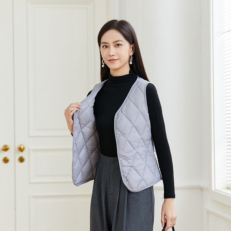 NŐI MELLÉNY – Klaszikus stílus, V-nyakú gallér, Rayon anyag, Könnyű meleg belső bélés