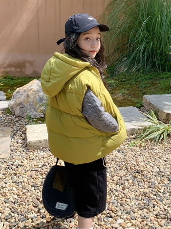 Vaikų gobtuvinė pūkinė liemenė žiemai, universali, 3–8 metų amžiaus