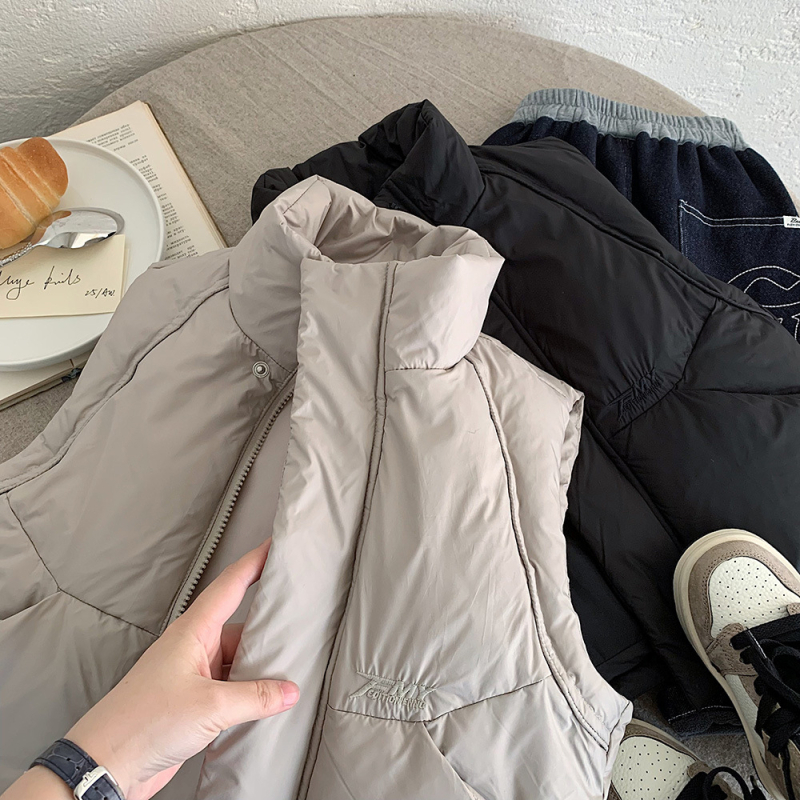 Vaikų pūkinė liemenė su Korean stiliumi, be rankovių, trumpa, laisvo kirpimo, 86–90% pūko įdaru, amžius 3–8 metai, žiema