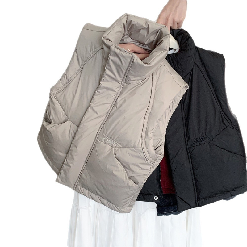 Vaikų pūkinė liemenė su Korean stiliumi, be rankovių, trumpa, laisvo kirpimo, 86–90% pūko įdaru, amžius 3–8 metai, žiema