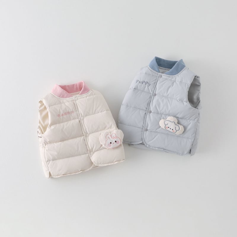 Vaikiška down liemenė be rankovių, unisex, užpildas: duck down; pūkų užpildas 86–90%; sutankinta šiluma; tinkama naujagimiams 0–12 mėnesių; rudens–žiemos apranga