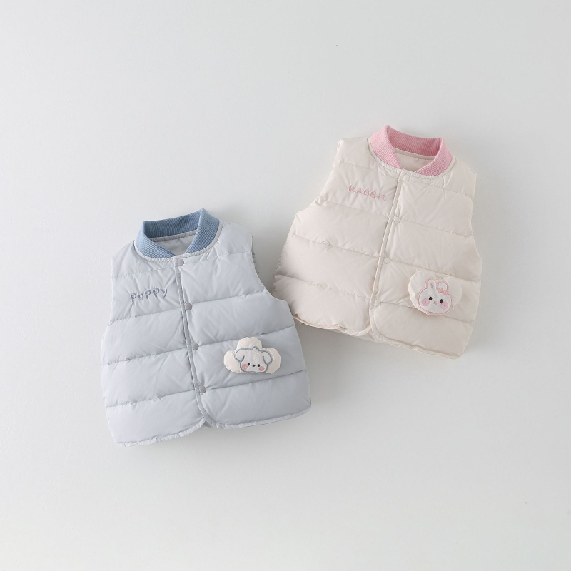 Vaikiška down liemenė be rankovių, unisex, užpildas: duck down; pūkų užpildas 86–90%; sutankinta šiluma; tinkama naujagimiams 0–12 mėnesių; rudens–žiemos apranga