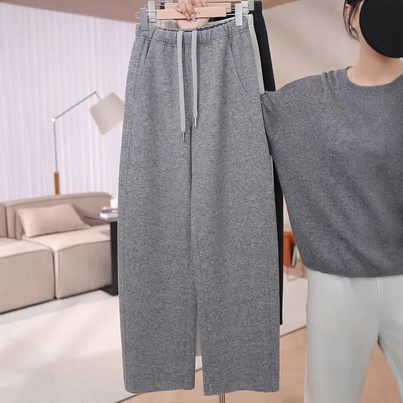 Γυναικείοι παντελόνες Scimitar, από μαλλιού μείγμα, ψηλή μέση, παχύ ύφασμα, χειμώνας 2025