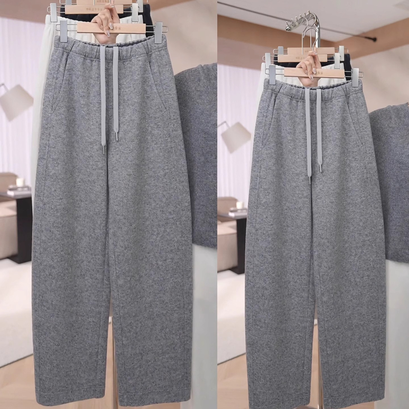 Γυναικείοι παντελόνες Scimitar, από μαλλιού μείγμα, ψηλή μέση, παχύ ύφασμα, χειμώνας 2025