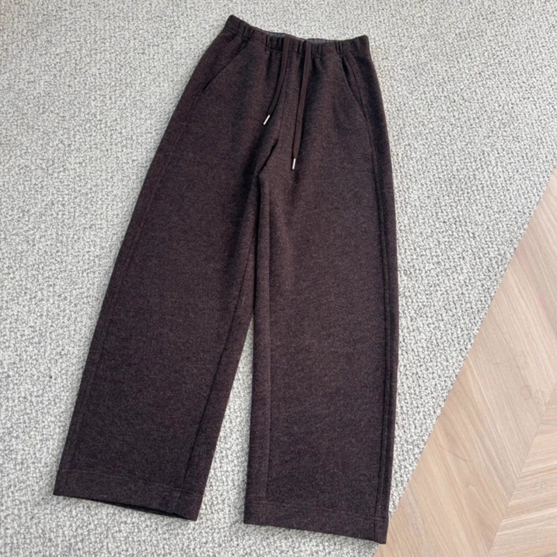 Γυναικείοι παντελόνες Scimitar, από μαλλιού μείγμα, ψηλή μέση, παχύ ύφασμα, χειμώνας 2025