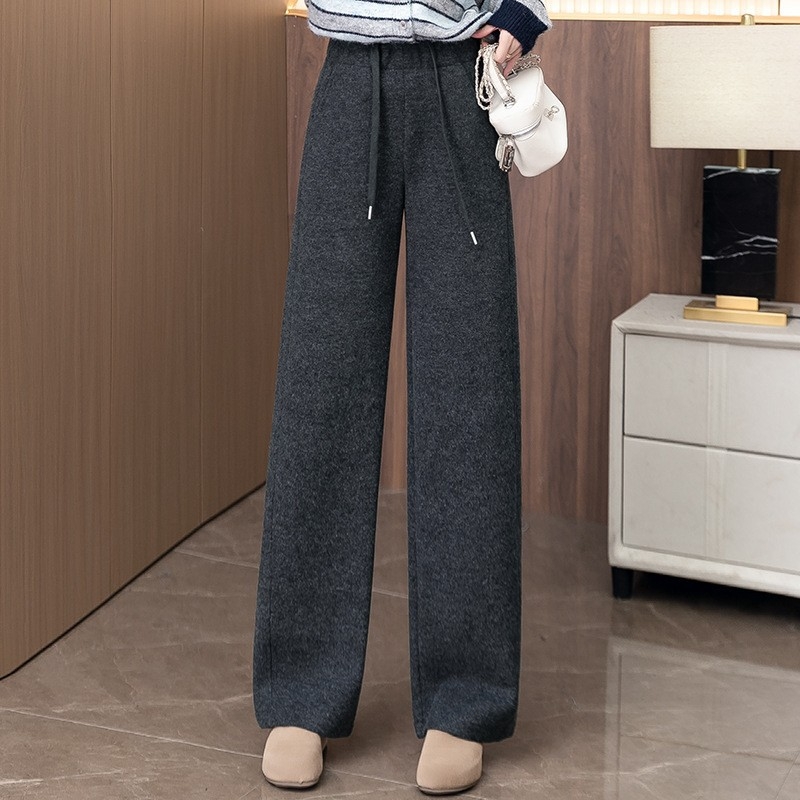 Γυναικείοι παντελόνες Scimitar, από μαλλιού μείγμα, ψηλή μέση, παχύ ύφασμα, χειμώνας 2025