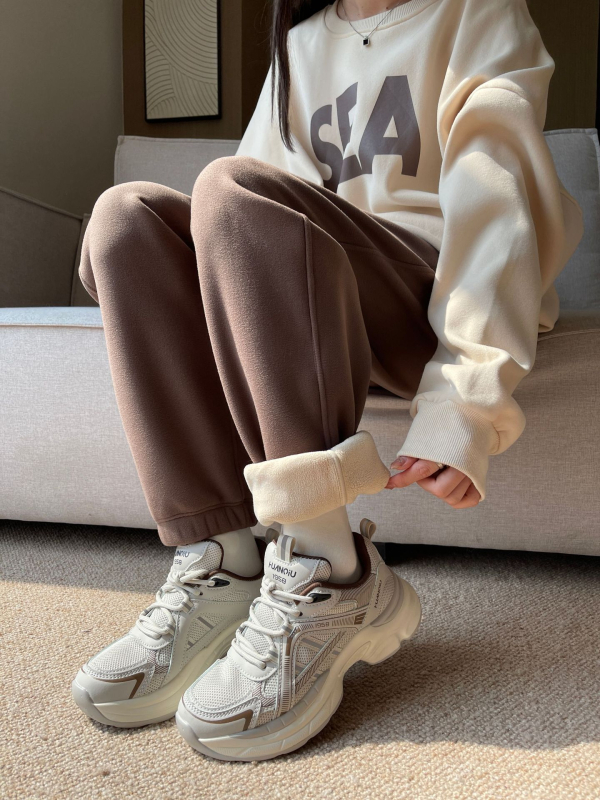 Női magas derekú harém stílusú edzőnadrág, poliészter-spandex keverék, 95% poliészter, vastag, téli 2024