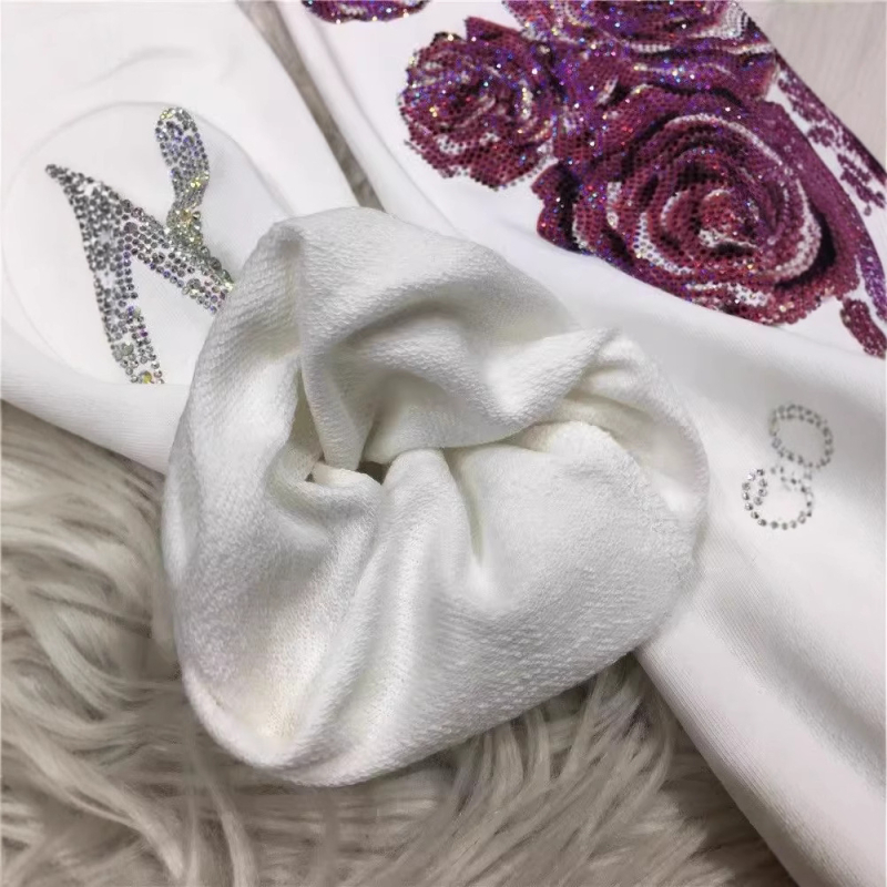 Medvilniniai aukšto juosmens leginsai su hot-drill dekoru, vidutinio storio