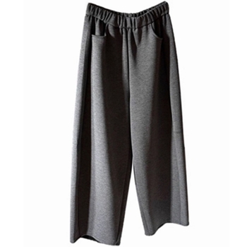 Női fleece-öltökkel bélelt, széles szárú sportnadrág, magas derekú, 9/10 hossz, téli 2025 kollekció, elegáns városi viselet