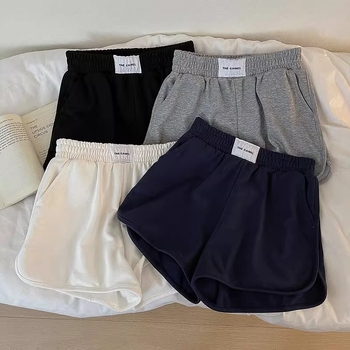 Ženske casual hlače sa sportskim stilom, 3/4 dužine, poliester ≥95%, široki kroj (3/4 dužine; poliester ≥95%)