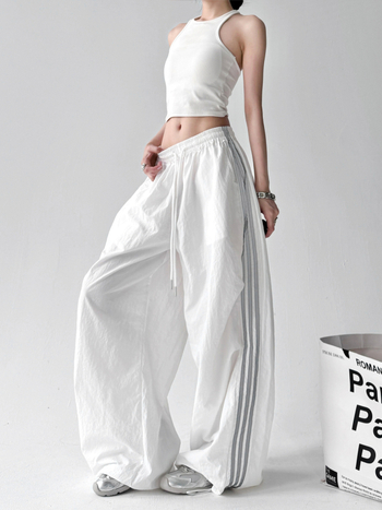 Női casual nadrág, egyenes szárú, utcai stílus, középmagas derék, 95% poliészter, hosszú