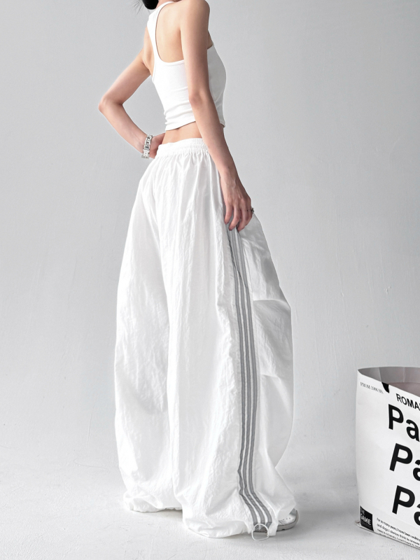 Női casual nadrág, egyenes szárú, utcai stílus, középmagas derék, 95% poliészter, hosszú