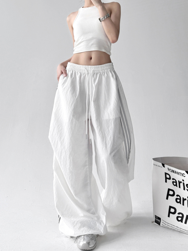 Női casual nadrág, egyenes szárú, utcai stílus, középmagas derék, 95% poliészter, hosszú