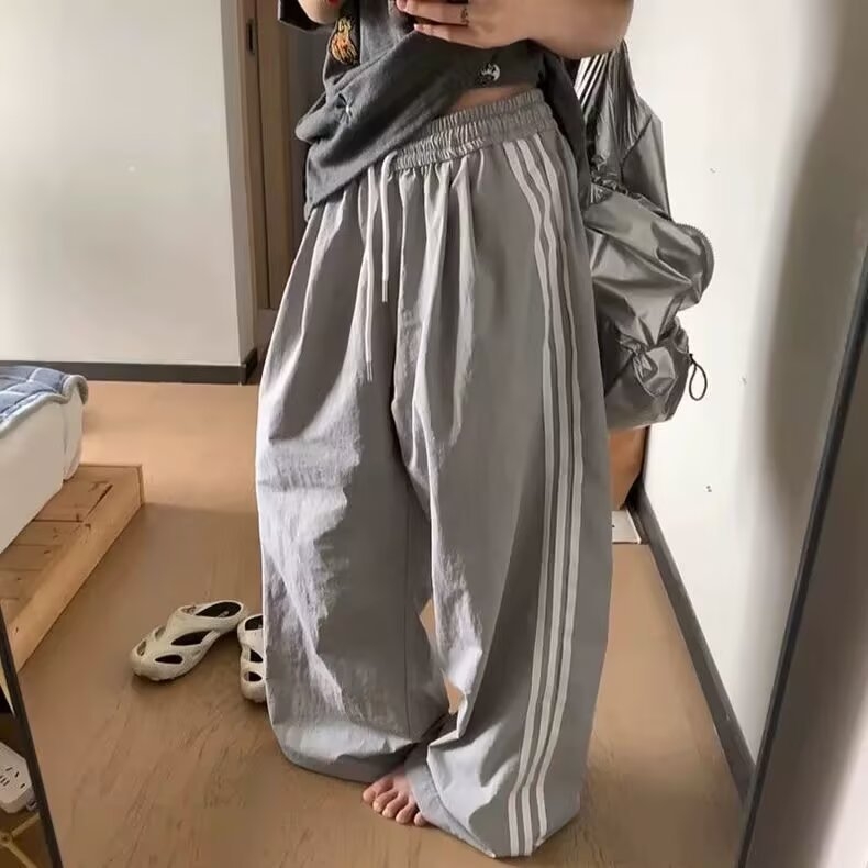 Női casual nadrág, egyenes szárú, utcai stílus, középmagas derék, 95% poliészter, hosszú