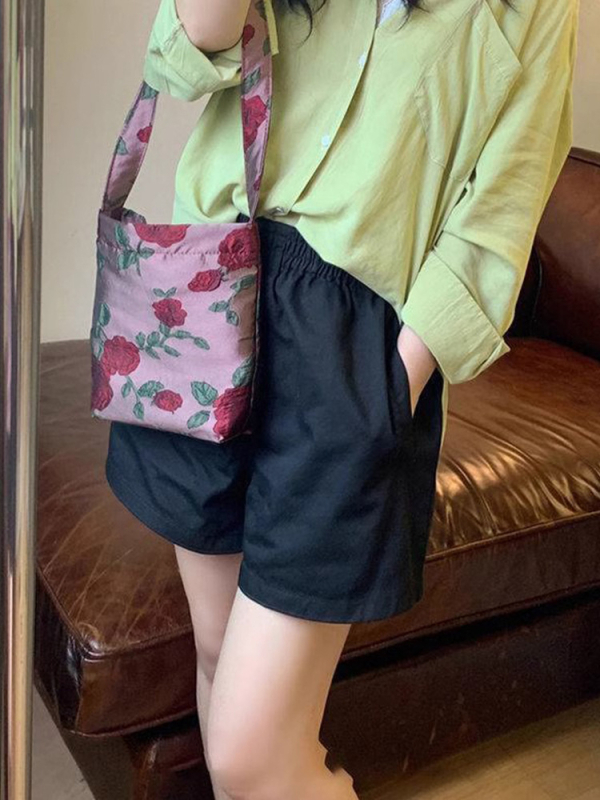 Női széleslábú casual nadrág, háromnegyedes hossz, magas derekú, vékony poliészter anyag (95%+), Ice Silk, gyorsan száradó