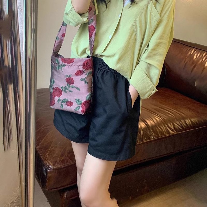 Női széleslábú casual nadrág, háromnegyedes hossz, magas derekú, vékony poliészter anyag (95%+), Ice Silk, gyorsan száradó