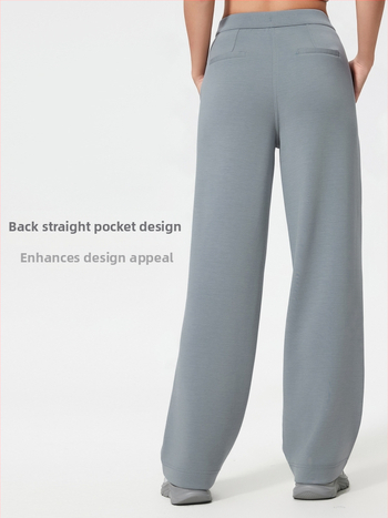 Moteriški sportiniai kelniai su vidutine talia, laisvas kirpimo, orui pralaidus medvilnės–poliesterio mišinys (Vidutinė talia, Laisvas kirpimas, Orui pralaidus, Bėgimui ir treniruotėms)