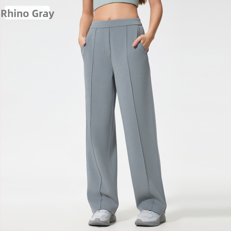 Moteriški sportiniai kelniai su vidutine talia, laisvas kirpimo, orui pralaidus medvilnės–poliesterio mišinys (Vidutinė talia, Laisvas kirpimas, Orui pralaidus, Bėgimui ir treniruotėms)