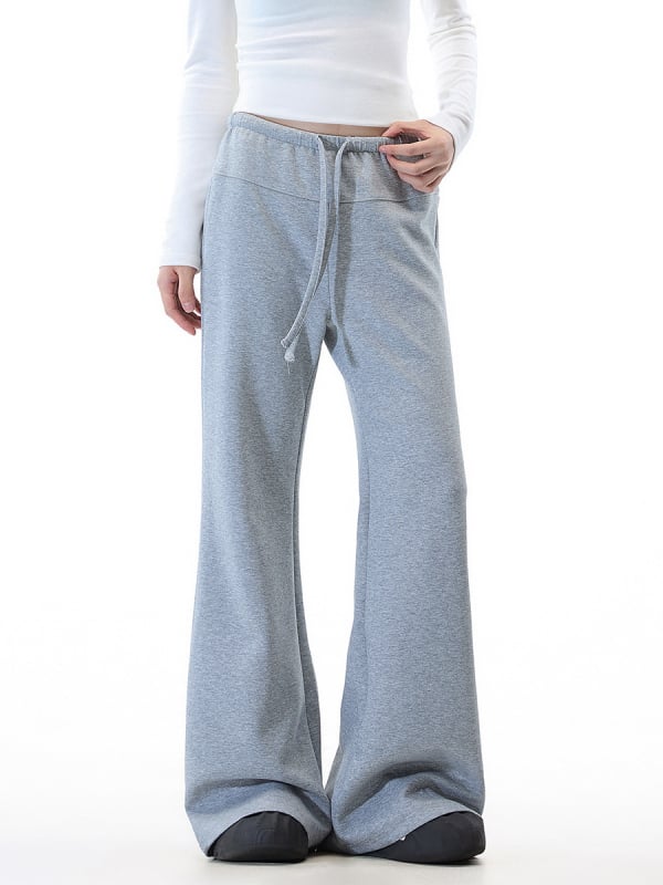 Uniszex laza sportnadrág kötős derékkal, amerikai retro stílus, bő szabású, egyenes, padlóig érő fazon