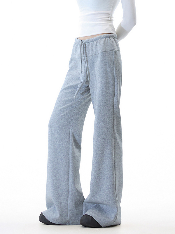 Uniszex laza sportnadrág kötős derékkal, amerikai retro stílus, bő szabású, egyenes, padlóig érő fazon