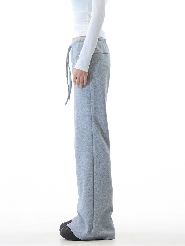 Uniszex laza sportnadrág kötős derékkal, amerikai retro stílus, bő szabású, egyenes, padlóig érő fazon