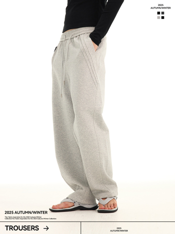 Talvised vabast stiilis sportlikud püksid, sirge säärega, terry kangas, 51% polüester, keskmine vöökoht, kaal 260–310 g