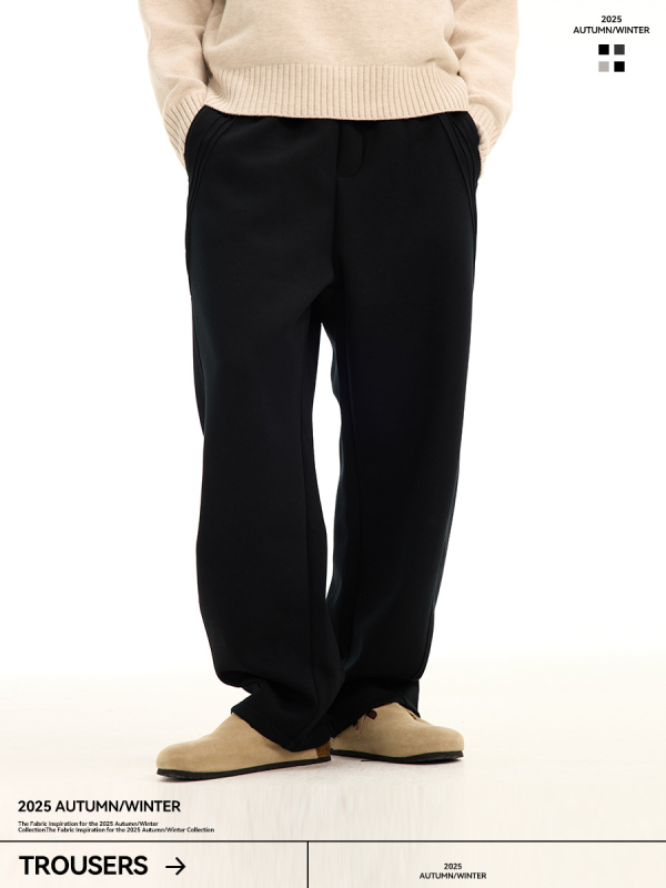 Talvised vabast stiilis sportlikud püksid, sirge säärega, terry kangas, 51% polüester, keskmine vöökoht, kaal 260–310 g