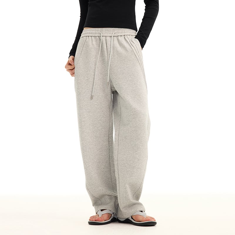 Talvised vabast stiilis sportlikud püksid, sirge säärega, terry kangas, 51% polüester, keskmine vöökoht, kaal 260–310 g