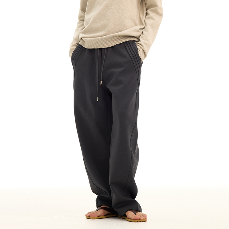 Talvised vabast stiilis sportlikud püksid, sirge säärega, terry kangas, 51% polüester, keskmine vöökoht, kaal 260–310 g