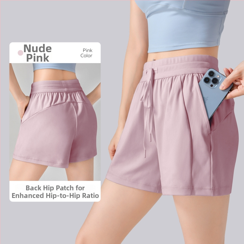 ACXSPORT Moterų jogos šortai – lengvi ir švelnūs, rayon audinys su oro sluoksniu, 90% poliesterio 10% spandekso, ketvirčio ilgio