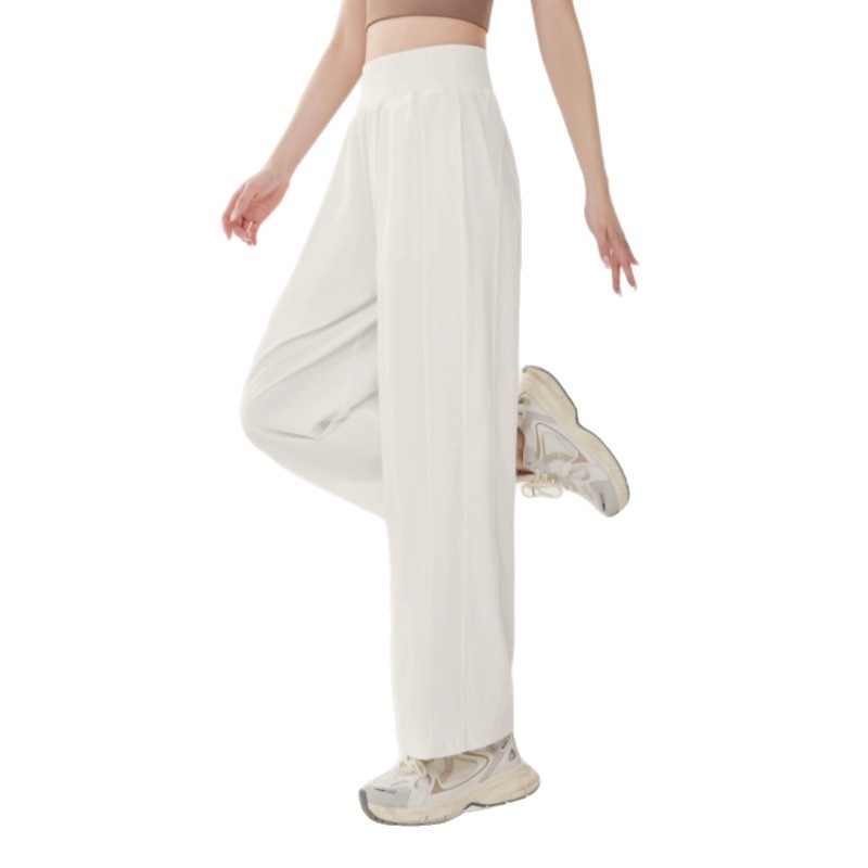 Moterų sportinės kelnės, laisvo kirpimo, vidutinio aukščio juosmuo, Nailono-Spandex audinys (88% Nailonas, 12% Spandeksas), kvėpuojančios