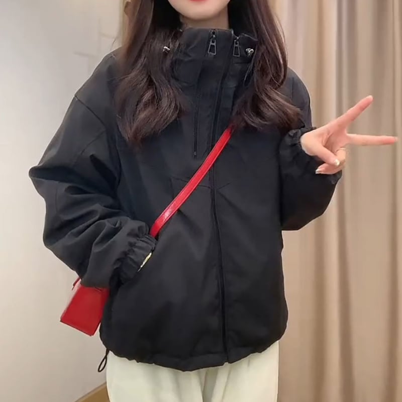 Γυναικείο ζακετάκι με κουκούλα από chenille με spandex – μακριά μανίκια, στυλ Royal Sister, Άνοιξη 2025