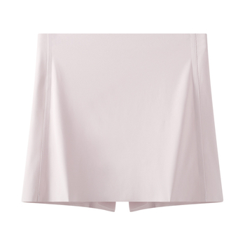 Bešveidės moterų saugios kelnaitės su dviguba apsauga ir anti-eksponavimo dizainu, Ice Silk audinys, vidutinio aukščio liemuo, 75% nailonas, intymiai sričiai skirta pamušalas 100% medvilnė.