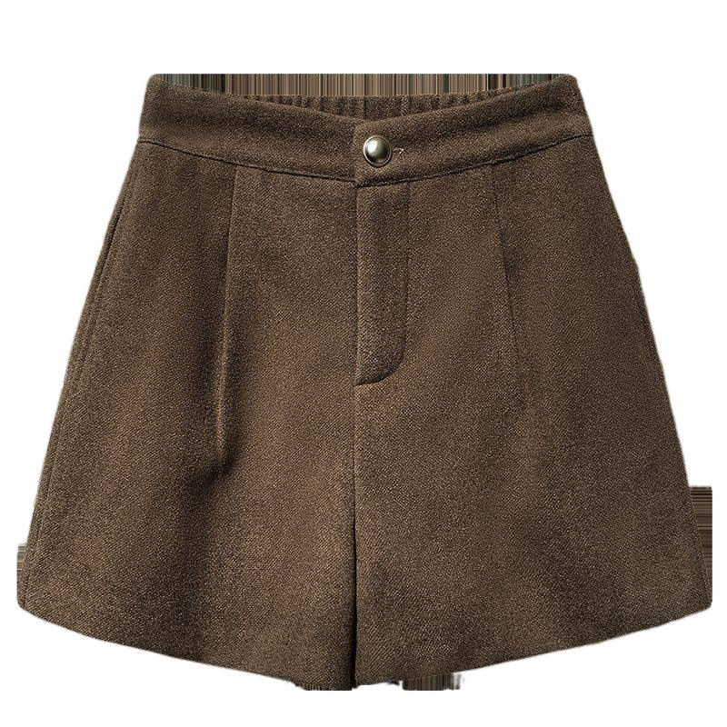 Женски Chenille панталони с широки крака и висока талия, дължина 5/4, плътна материя, микроеластичност (Пролет 2025)