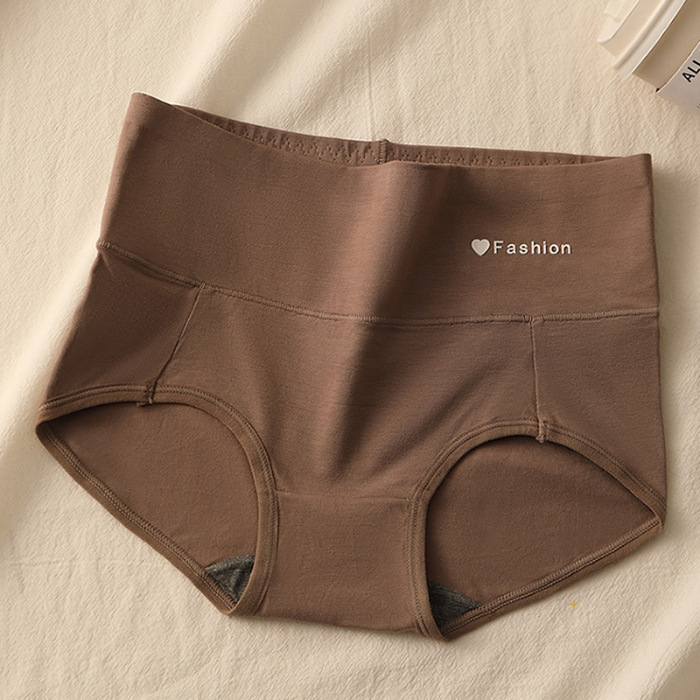 Chiloți pentru femei din bumbac, cu control al abdomenului, talie medie-înaltă, respirabili, culoare solidă