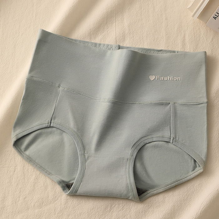 Chiloți pentru femei din bumbac, cu control al abdomenului, talie medie-înaltă, respirabili, culoare solidă