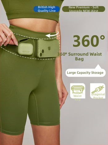 Naiste jooksu lühikesed püksid sisemise vööriistaga taskuga, antibakteriaalsed, naha-lähedane kangas, kõrge elastsus, jooga stiil (Materjal: 80% nailon, 20% spandex; Kangas: tihe, naha lähedane tunne; Pikkus: viie punktiga lühikesed püksid; Stiil: jooga lü