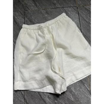 Naiste Tencel Lyocell lühikesed püksid – kapri pikkus, laiad lõiked, elastne vöö, õhuke puuvill-lina segu, suvi 2025