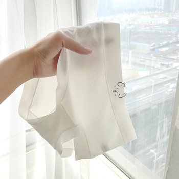 Lenjerie intimă pentru femei talie medie cu căptușeală din bumbac, antibacteriană, respirabilă, uscare rapidă (Țesătură Ice Silk, nailon 50-70%, 31-40D, tricotat)