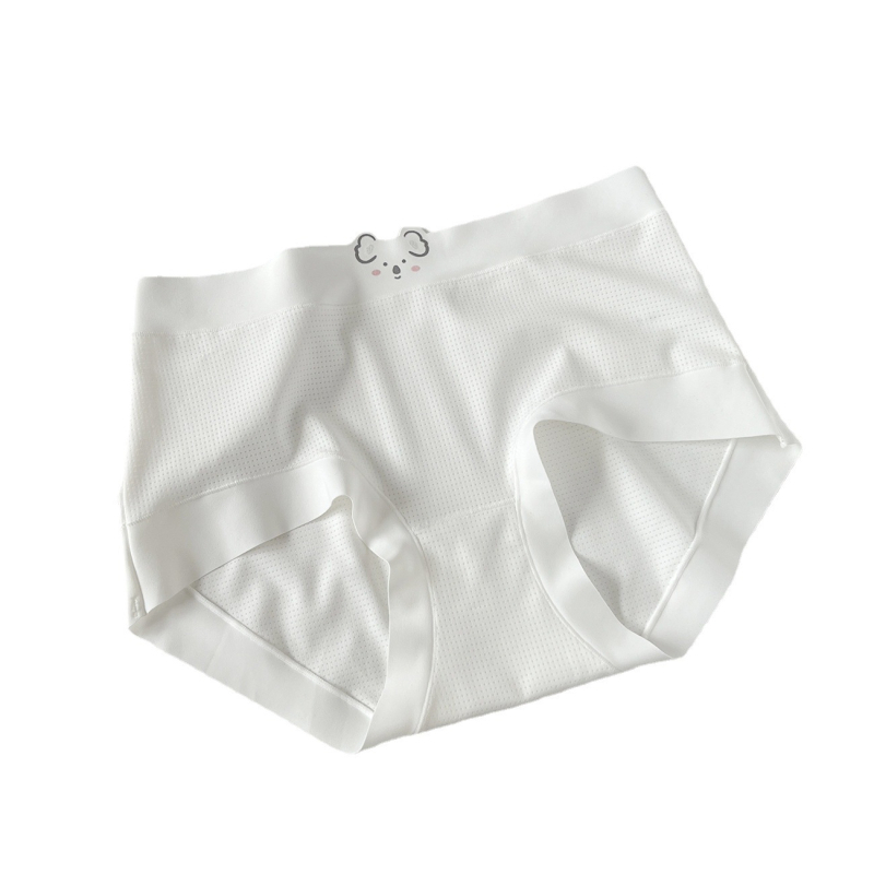 Lenjerie intimă pentru femei talie medie cu căptușeală din bumbac, antibacteriană, respirabilă, uscare rapidă (Țesătură Ice Silk, nailon 50-70%, 31-40D, tricotat)