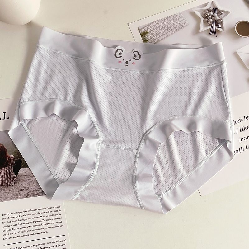 Lenjerie intimă pentru femei talie medie cu căptușeală din bumbac, antibacteriană, respirabilă, uscare rapidă (Țesătură Ice Silk, nailon 50-70%, 31-40D, tricotat)