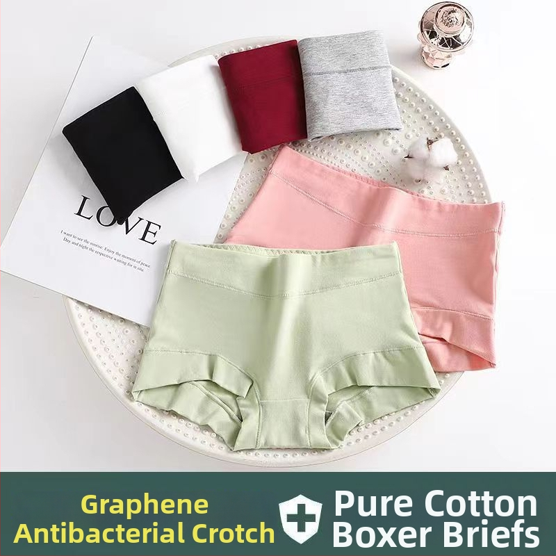 Dámske bavlnené boxerky s nízkym pásom, antibakteriálna výstelka, pletené spodné prádlo
