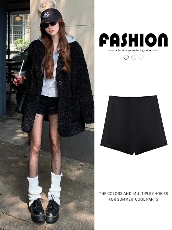 Moterų A-linijos aukštos juosmens 3/4 ilgio elastinės kelnės - viskozės-poliesterio mišinys, 50-70% viskozės, 30-50% poliesterio, ruduo 2025