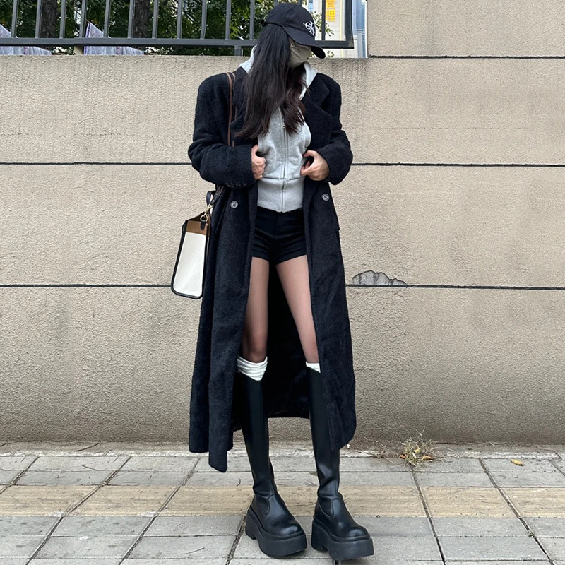 Moterų A-linijos aukštos juosmens 3/4 ilgio elastinės kelnės - viskozės-poliesterio mišinys, 50-70% viskozės, 30-50% poliesterio, ruduo 2025