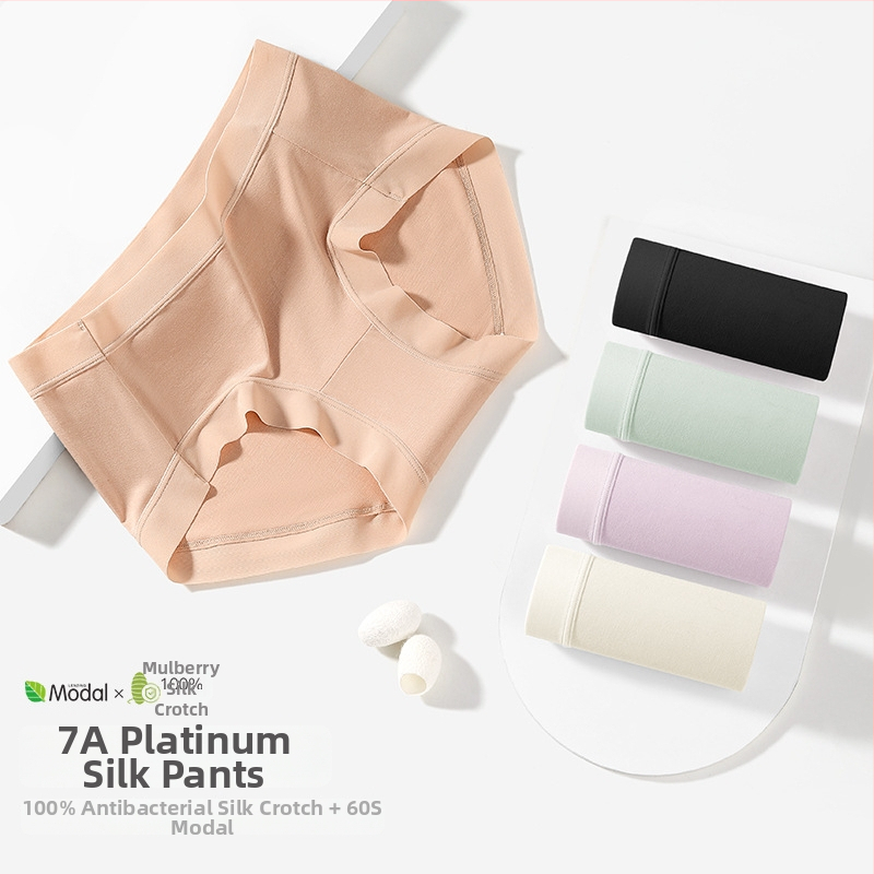 Lenjerie intimă pentru femei din modal, antibacteriană, respirabilă, uscare rapidă, cu căptușeală din mătase Mulberry
